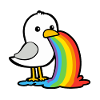 Möwe Regenbogen