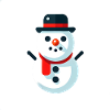 Schneemann mit Schal