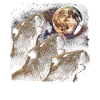 Capybara Capibara Howling Moon