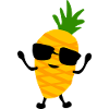 Pineapple with glasses
