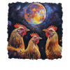 Chicken Farmer Farm Howling Moon