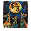 Chihuahua Dog Howling Moon