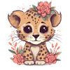 Cheetah Gepard Blumen