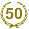 50-års fødselsdag, 50 år, jubilæums laurbærkrans (25)
