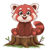 Panda roux totalement mignon