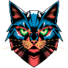 Félin Néon - Regard Hypnotique
