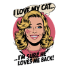 Retro-Comic-Stil Katze Katzenkratzer