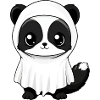 Skunk Halloween Comic Ghost