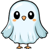 Dove Bird Halloween Comic Ghost