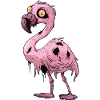Flamingo Halloween Funny Zombie