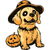 Golden Retriever Dog Halloween Zombie