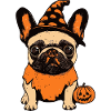 French Buldog Dog Halloween Zombie