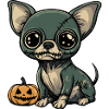 Chihuahua Dog Halloween Funny Zombie
