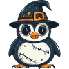 Penguin Halloween Zombie