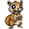 Squirrel Halloween Zombie
