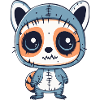 Raccoon Halloween Zombie