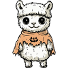 Alpaga Lama Halloween Zombie