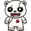 Polar Bear Halloween Zombie