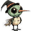Hummingbird Bird Halloween Zombie