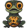Frog Halloween Zombie