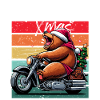 Glædelig jul Biker Motorcykel Retro Bjørn Jul