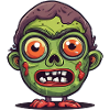 Halloween Zombie Head