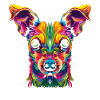Rat Terrier Dog Popart