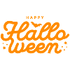 Spooky Halloween Bat and Pumpkin Design