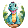 Dinosaurs in the jungle