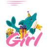 Dolphin Birthday Girl