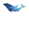 Monde Sous-marin Baleine Silhouette Bleu