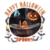 Spooky Halloween Bath Scene