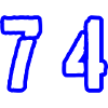 74 Symbole numérique