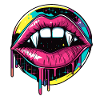 Vampire Lips Halloween 90s Vaporwave