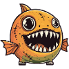 Piranha Fish Halloween Zombie