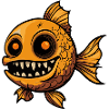 Poisson rouge Halloween Zombie