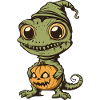 Chameleon Halloween Zombie