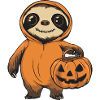 Faultier Halloween Zombie