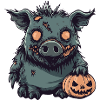 Cochon Halloween Zombie Sanglier