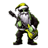 Weihnachtsmann Gitarre Santa