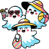 Sweet ghosts on the beach