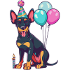 Doberman Dog Birthday Comic