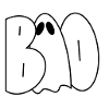 BOO Ghost Lettering