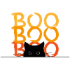 Halloween chat noir boo drôle chemise