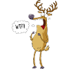 Surprised deer