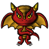 Red and gold dragon