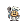 Funny Baking Muffin Cartoon