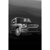 Black and White SUV Art Print
