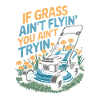 Lawn mower mowing