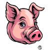 Funny Pink Pig